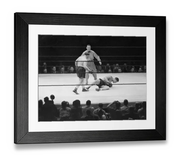 Framed Print : Joe Louis Struggling to His Feet