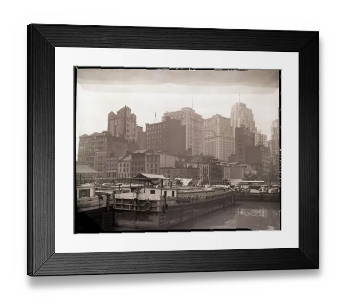 Framed Print : Ship Harbor with House Boats Framed Print : Ship Harbor with House Boats