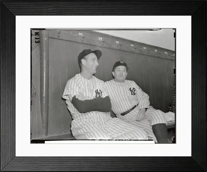 Framed Print : Lou Gehrig Sitting with Joe McCarthy Framed Print : Lou Gehrig Sitting with Joe McCarthy