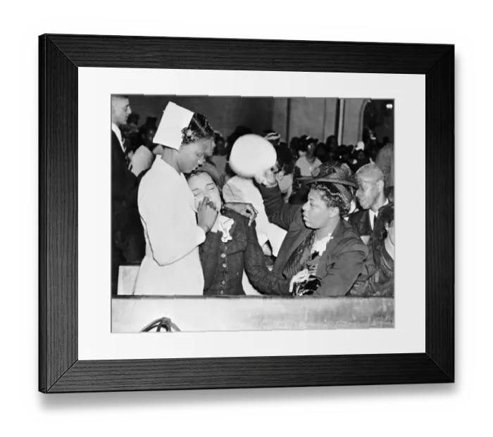 Framed Print : Ella Fitzgerald Comforting Chick Webb's Widow Framed Print : Ella Fitzgerald Comforting Chick Webb's Widow