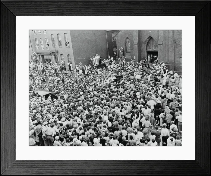 Framed Print : Chick Webb Mourners Outside Church