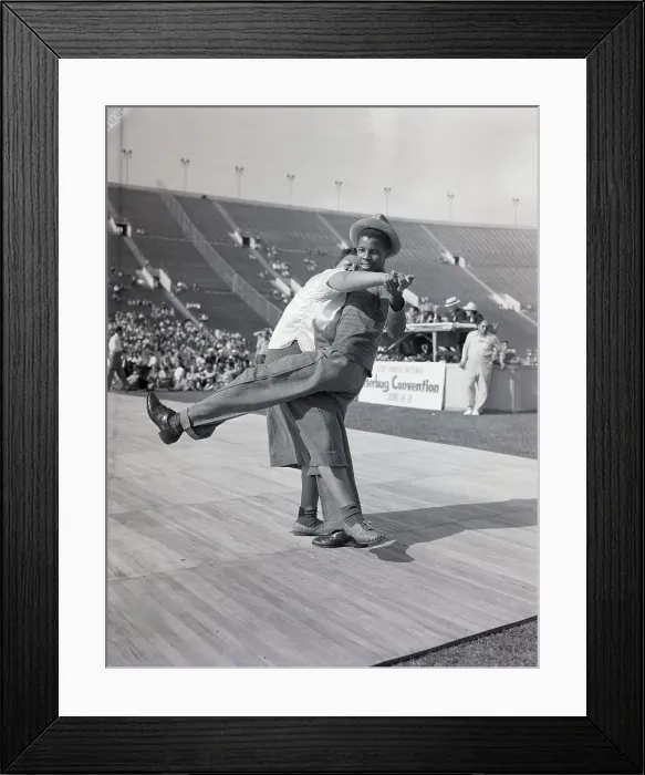 Framed Print : Couple Dancing in Jitterbug Competition Framed Print : Couple Dancing in Jitterbug Competition