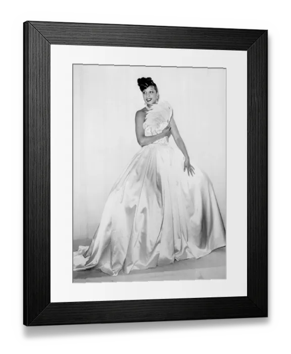 Framed Print : Josephine Baker In An Elegant Gown