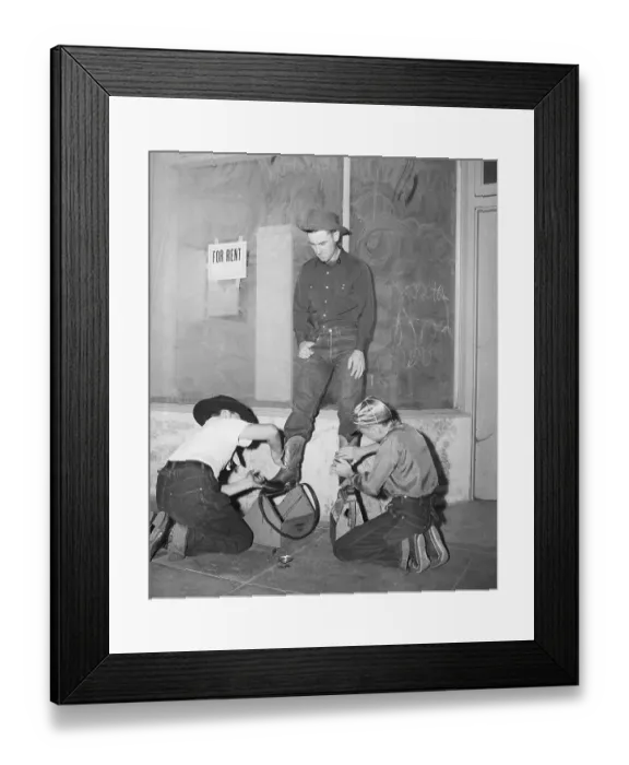 Framed Print : Boys Shining Man'S Boots Framed Print : Boys Shining Man'S Boots