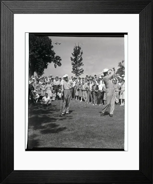 Framed Print : Byron Nelson Watching Craig Wood Tee Off Framed Print : Byron Nelson Watching Craig Wood Tee Off