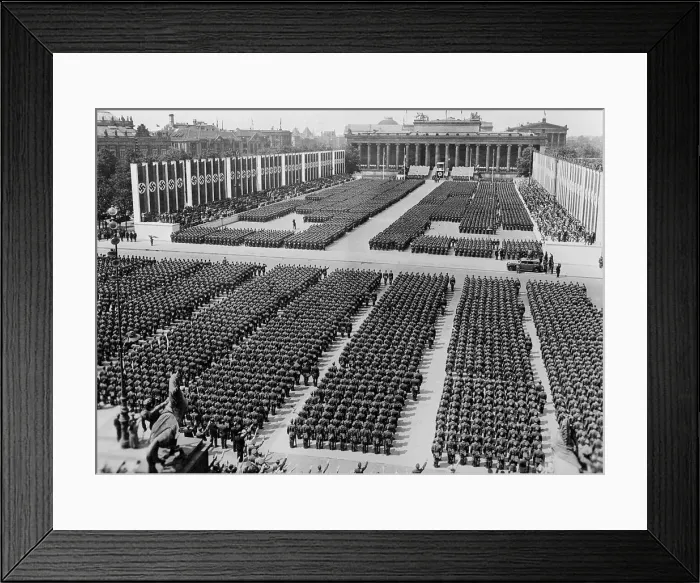 Framed Print : View of German Soldiers in Formation During Parade Framed Print : View of German Soldiers in Formation During Parade