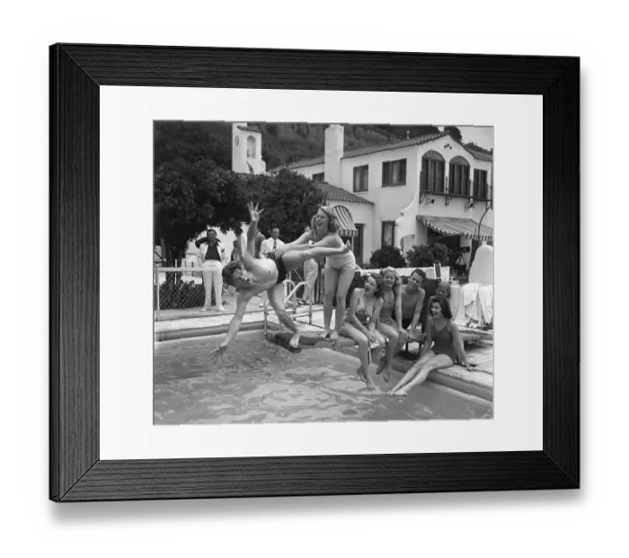 Framed Print : Birthday Pool Party for Judy Garland and Friends Framed Print : Birthday Pool Party for Judy Garland and Friends