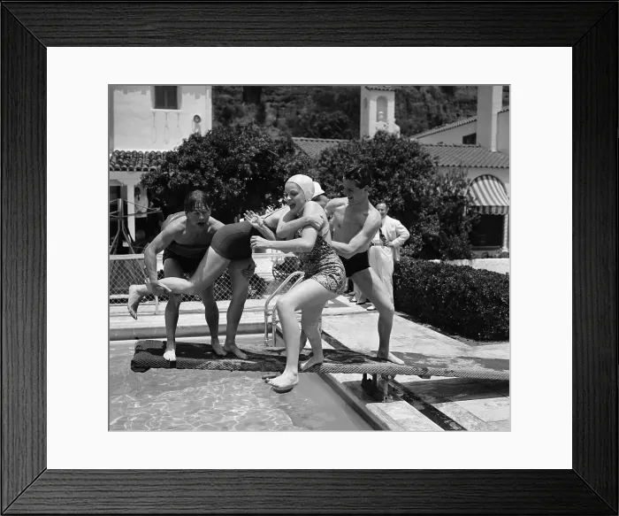 Framed Print : Judy Garland and Friends on Diving Board