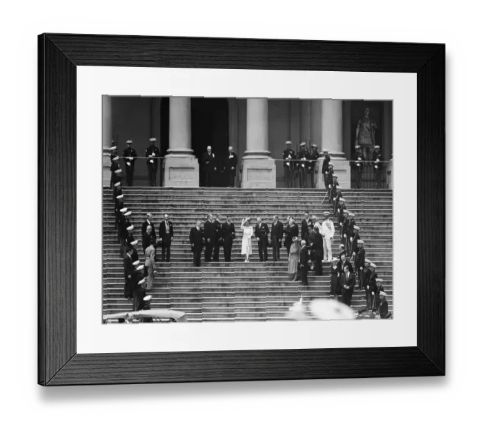 Framed Print : King George, Queen Eliz, Party On Capitol Framed Print : King George, Queen Eliz, Party On Capitol
