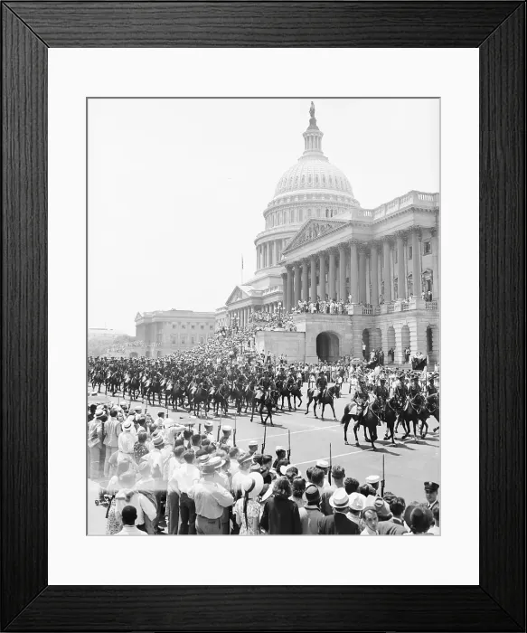Framed Print : U.S. Cavalry in Front of Capital Building Framed Print : U.S. Cavalry in Front of Capital Building