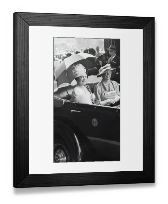 Framed Print : Queen Consort Elizabeth and Eleanor Roosevelt Riding in Motorcade Framed Print : Queen Consort Elizabeth and Eleanor Roosevelt Riding in Motorcade