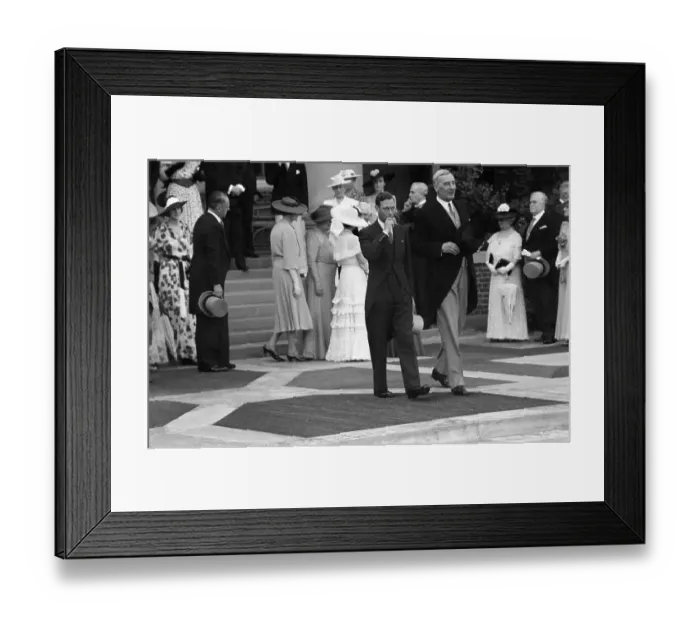 Framed Print : King and Ambassador at Garden Party Framed Print : King and Ambassador at Garden Party