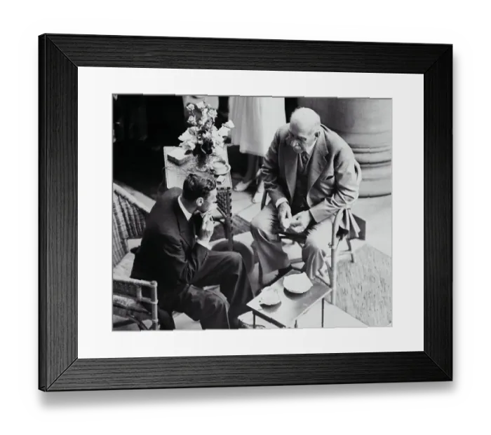 Framed Print : King George VI and J.P. Morgan Having Tea Framed Print : King George VI and J.P. Morgan Having Tea