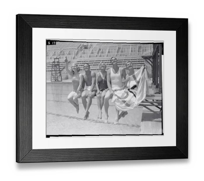 Framed Print : Olympic Champions on Diving Board Framed Print : Olympic Champions on Diving Board