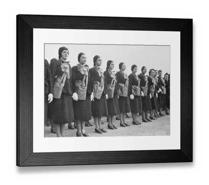 Framed Print : Women Soldiers Poised for Mussolini Framed Print : Women Soldiers Poised for Mussolini