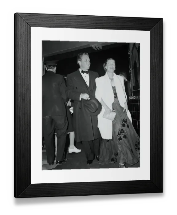 Framed Print : Spencer Tracy at Premiere with Wife