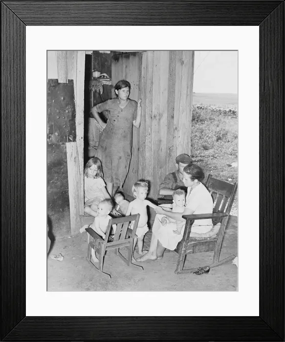 Framed Print : Day Labors at Shack Framed Print : Day Labors at Shack