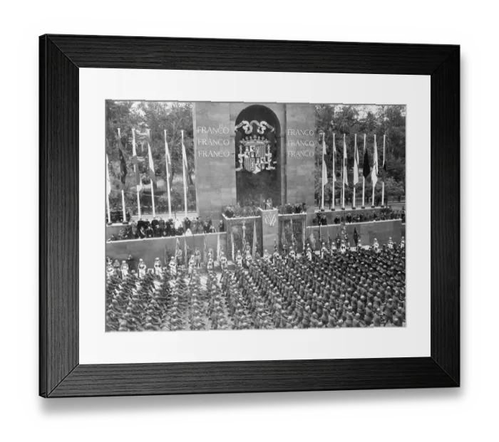Framed Print : Francisco Franco Salutes Soldiers Framed Print : Francisco Franco Salutes Soldiers