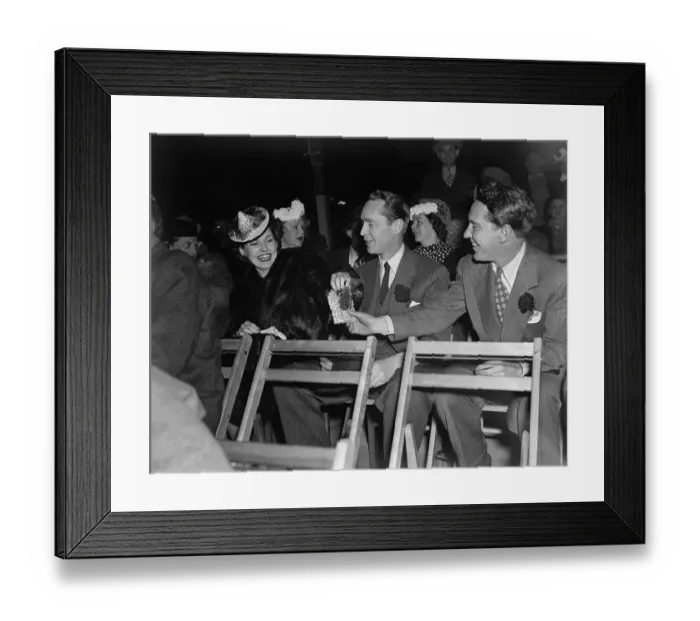 Framed Print : Burgess Meredith and Friends in Movie Audience Framed Print : Burgess Meredith and Friends in Movie Audience