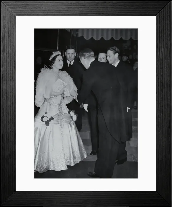 Framed Print : Joseph Kennedy Greeting Queen Elizabeth Framed Print : Joseph Kennedy Greeting Queen Elizabeth