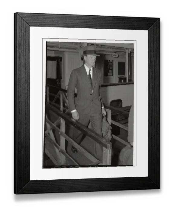 Framed Print : Charles Lindbergh Walking Off Ship Framed Print : Charles Lindbergh Walking Off Ship
