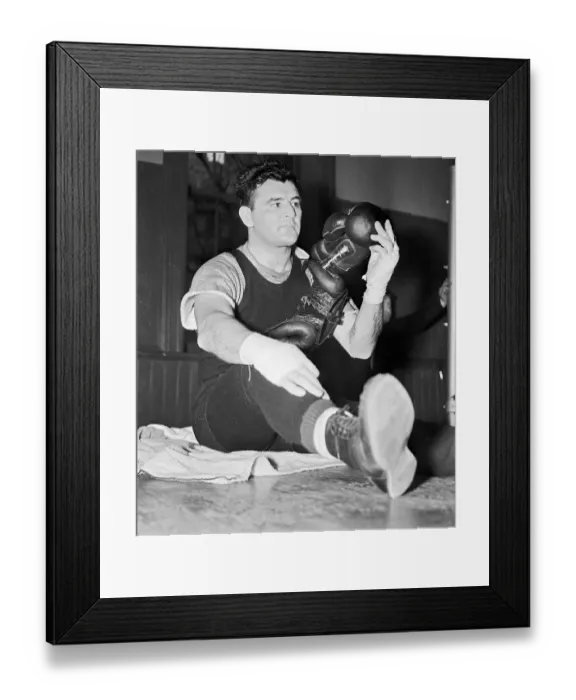 Framed Print : Jimmy Braddock Starts Training for Ring Return