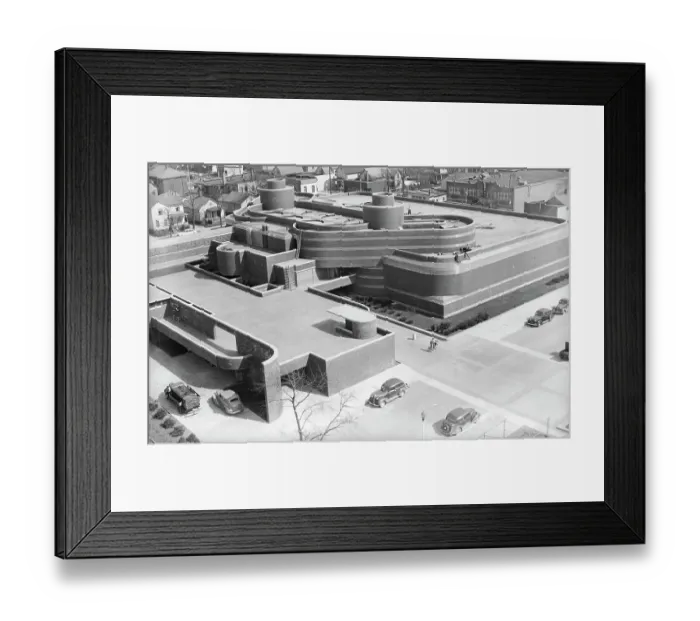 Framed Print : Aerial View Of Johnson Wax Co Framed Print : Aerial View Of Johnson Wax Co