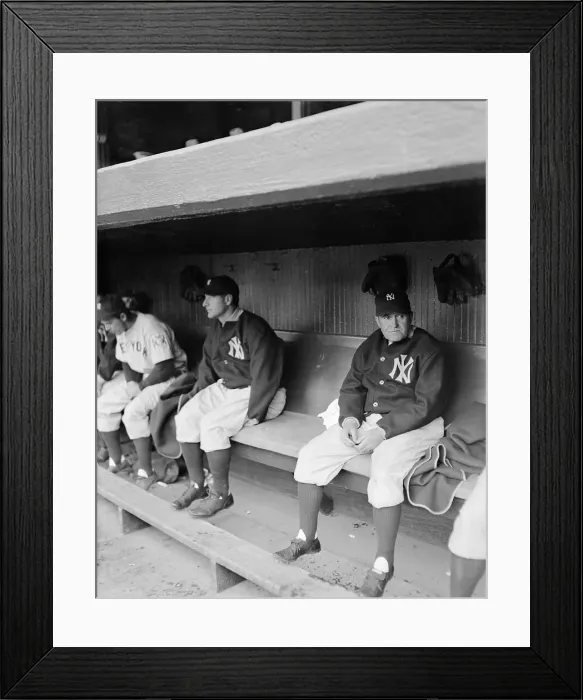 Framed Print : Joe McCarthy and Lou Gehrig Sitting in Dugout Framed Print : Joe McCarthy and Lou Gehrig Sitting in Dugout