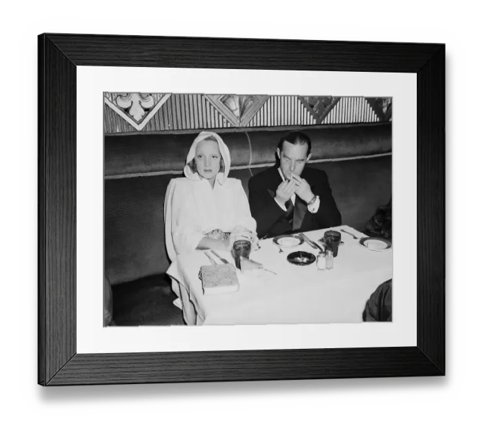 Framed Print : Marlene Dietrich and Erich Maria Remarque Framed Print : Marlene Dietrich and Erich Maria Remarque