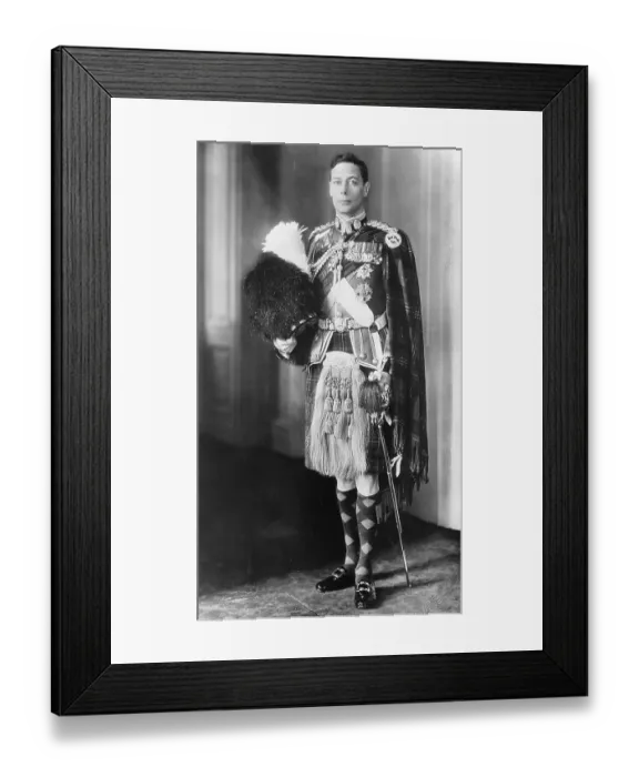 Framed Print : George VI in Uniform with Kilt Framed Print : George VI in Uniform with Kilt