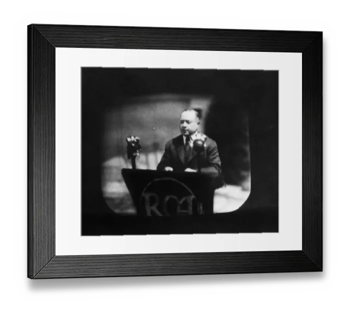 Framed Print : David Sarnoff Television Broadcast Framed Print : David Sarnoff Television Broadcast