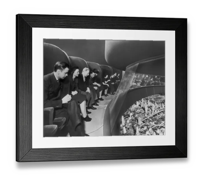 Framed Print : Visitors to General Motors Futurama Exhibit Framed Print : Visitors to General Motors Futurama Exhibit