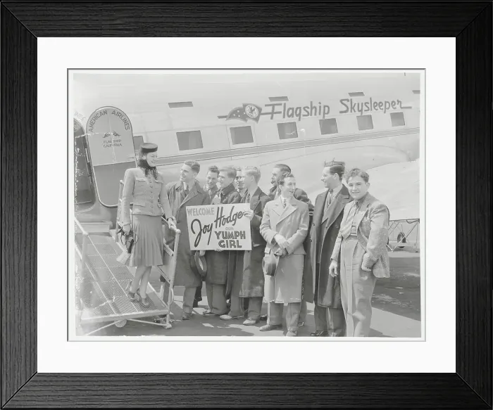 Framed Print : Joy Hodges and Young Men Framed Print : Joy Hodges and Young Men