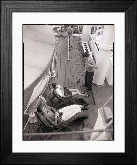 Framed Print : Game of Shuffleboard Framed Print : Game of Shuffleboard