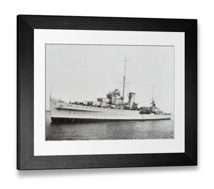 Framed Print : Portrait of Large Ship Ajax Offshore Framed Print : Portrait of Large Ship Ajax Offshore