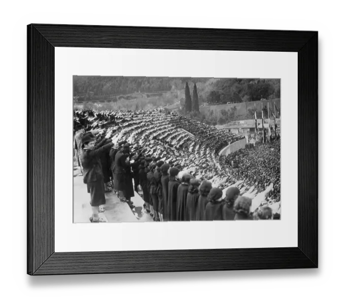 Framed Print : Italian Fascists Rally in Rome Stadium Framed Print : Italian Fascists Rally in Rome Stadium