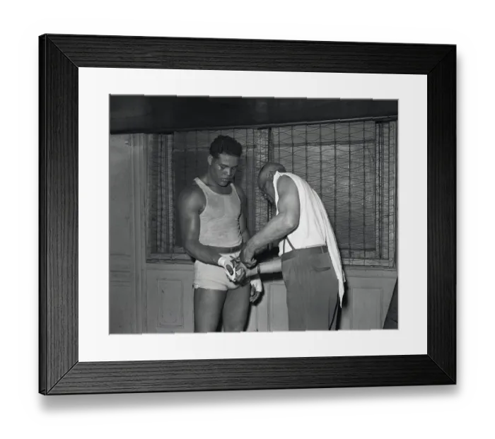Framed Print : Joe Louis with Trainer Jack Blackburn Framed Print : Joe Louis with Trainer Jack Blackburn