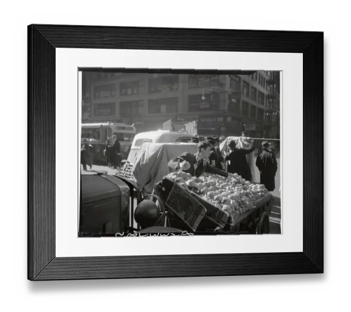 Framed Print : Man Buying Apple from the Street Framed Print : Man Buying Apple from the Street