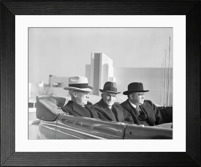 Framed Print : Henry Ford with Governor and Mayor of New York