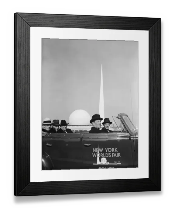 Framed Print : Dignitaries Drive Through World's Fair Framed Print : Dignitaries Drive Through World's Fair