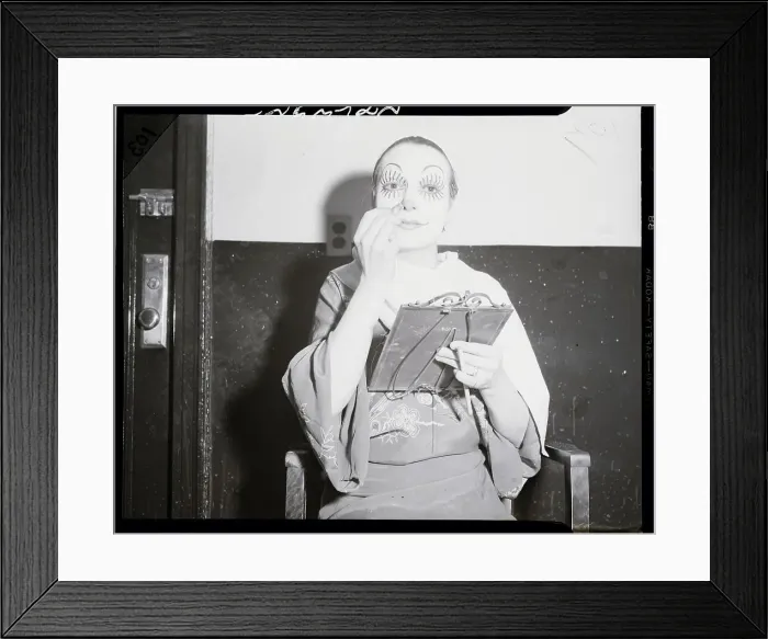 Framed Print : Clown Applying Makeup On Nose Framed Print : Clown Applying Makeup On Nose