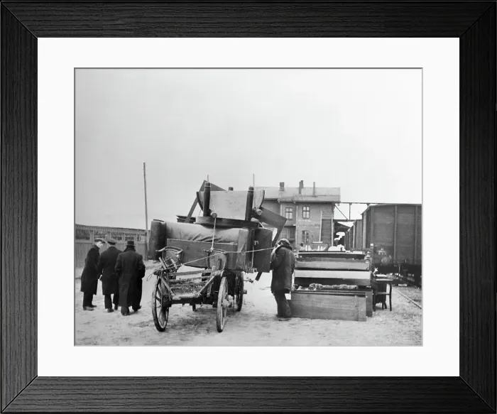 Framed Print : Furniture Piled by Railroad Framed Print : Furniture Piled by Railroad