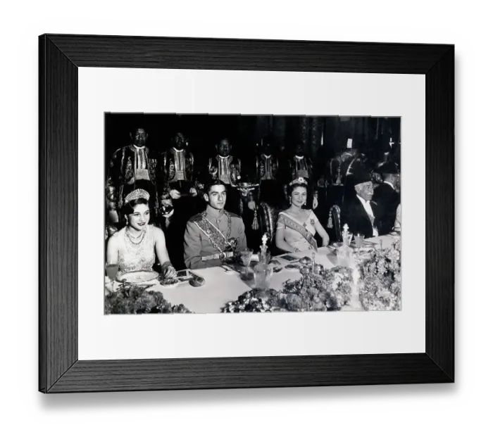 Framed Print : Mohamed Rida Chabour with Wife and Queen Farida Framed Print : Mohamed Rida Chabour with Wife and Queen Farida