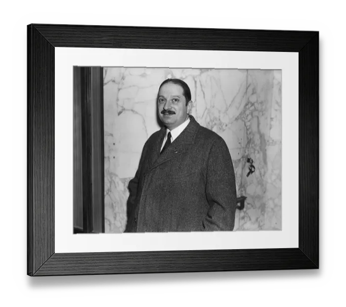 Framed Print : Georges Wildenstein Arrives in New York