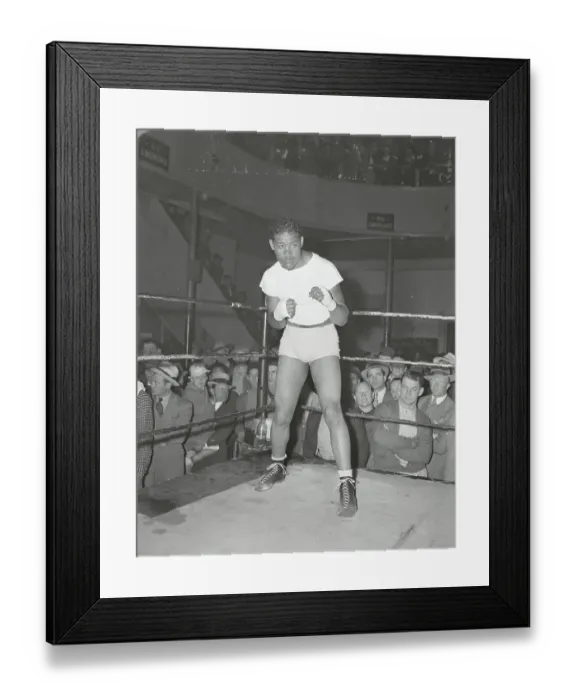 Framed Print : Joe Louis Training in the Ring