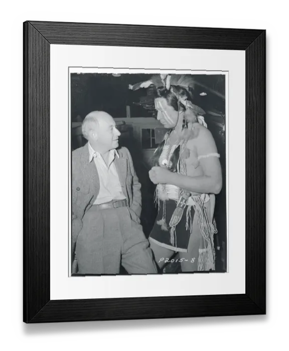 Framed Print : Cecil B. DeMille With Monte Blue in Native Costume Framed Print : Cecil B. DeMille With Monte Blue in Native Costume
