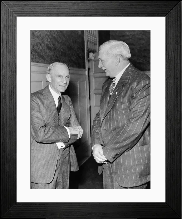 Framed Print : William Knudsen Speaking with Henry Ford Framed Print : William Knudsen Speaking with Henry Ford