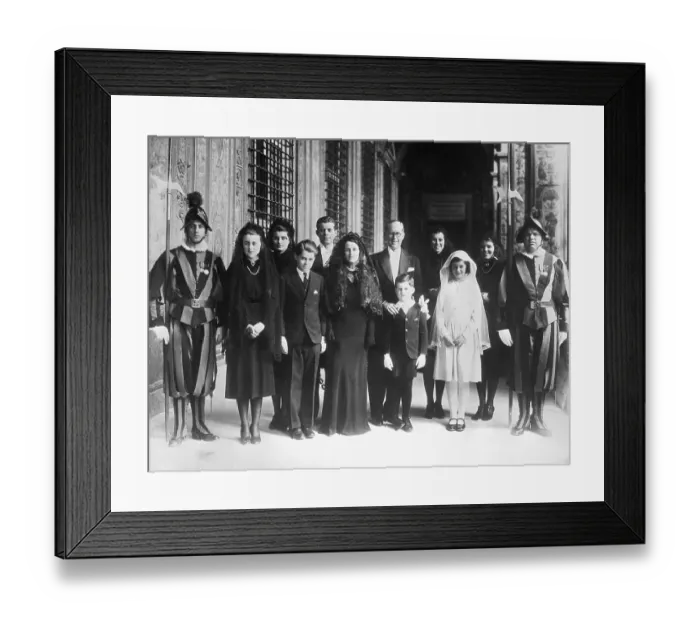 Framed Print : Kennedy Family at Vatican City Framed Print : Kennedy Family at Vatican City