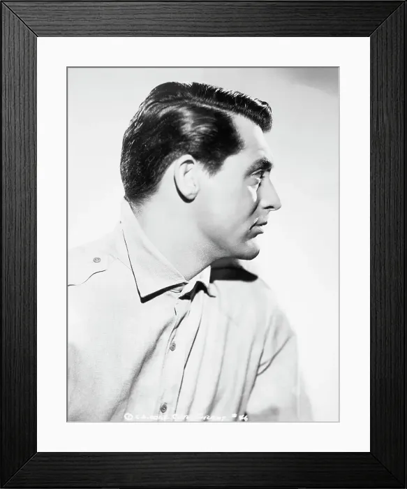 Framed Print : Profile Portrait of Actor Cary Grant