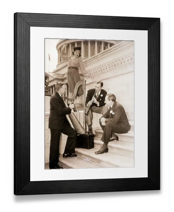 Framed Print : Benny Goodman Playing on Capitol Steps Framed Print : Benny Goodman Playing on Capitol Steps